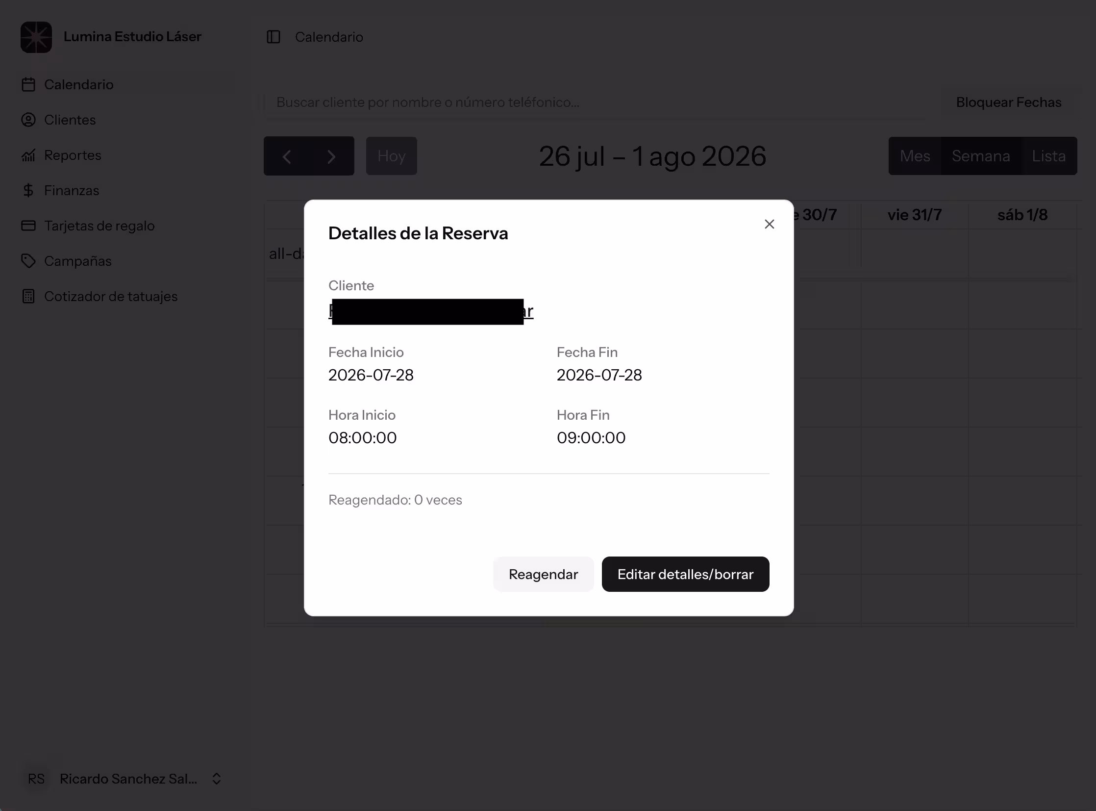 Lumina Estudio Láser (Sistema de Administración)