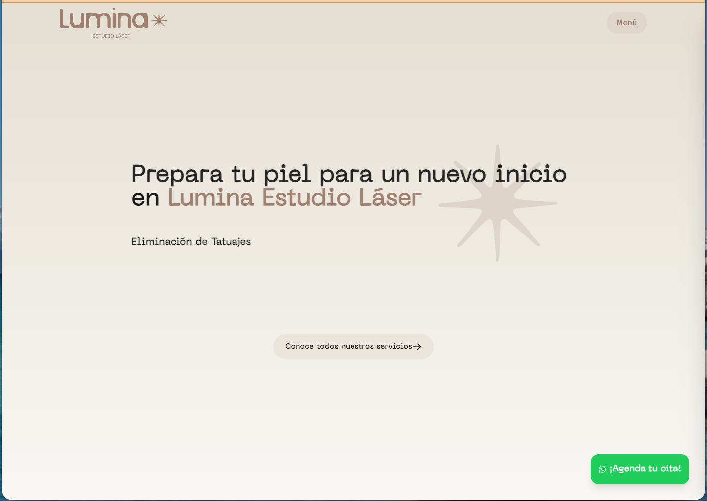 Screenshot of Lumina Estudio Láser